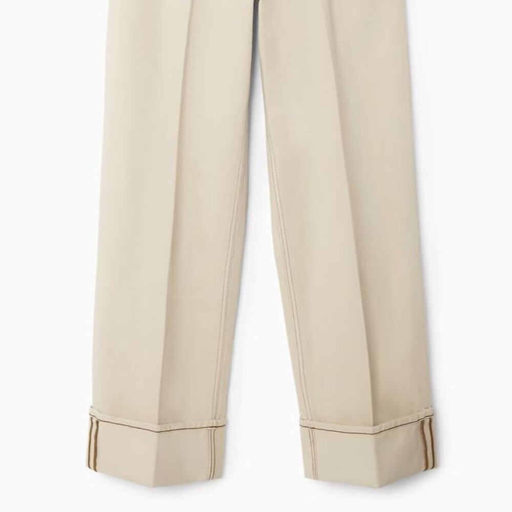 NWT COS TURN-UP DENIM PANTS in Cream